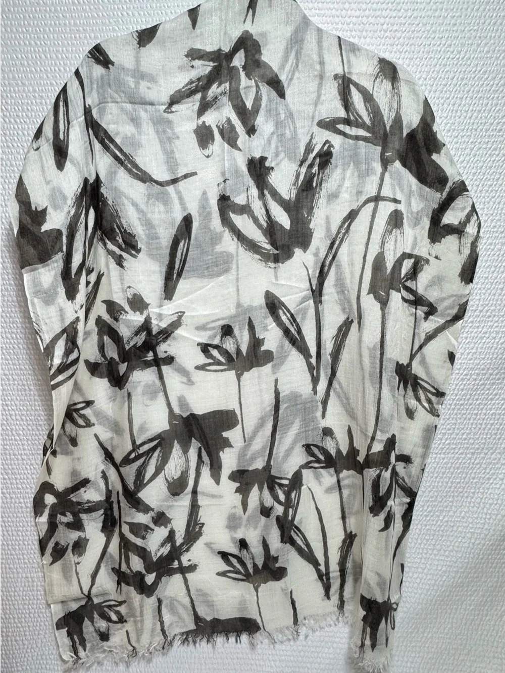 Lightweight White & Black Floral Print Women's Skirt